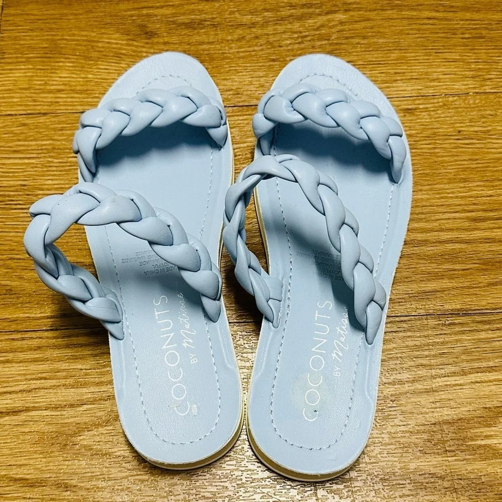 COCONUT By Matisse Blue Braided Sandals